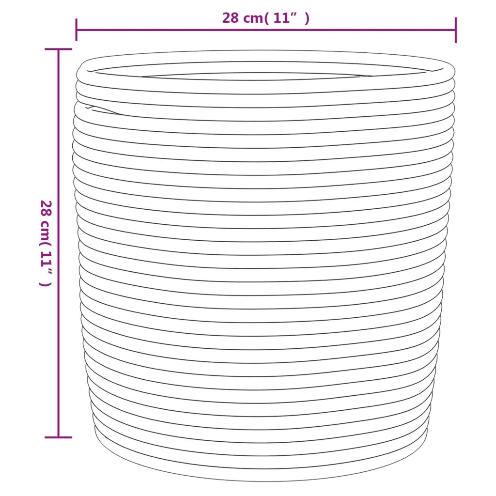 Cestini Portaoggetti 2 pz Marrone e Bianco ?28x28 cm in Cotone CFW3545771
