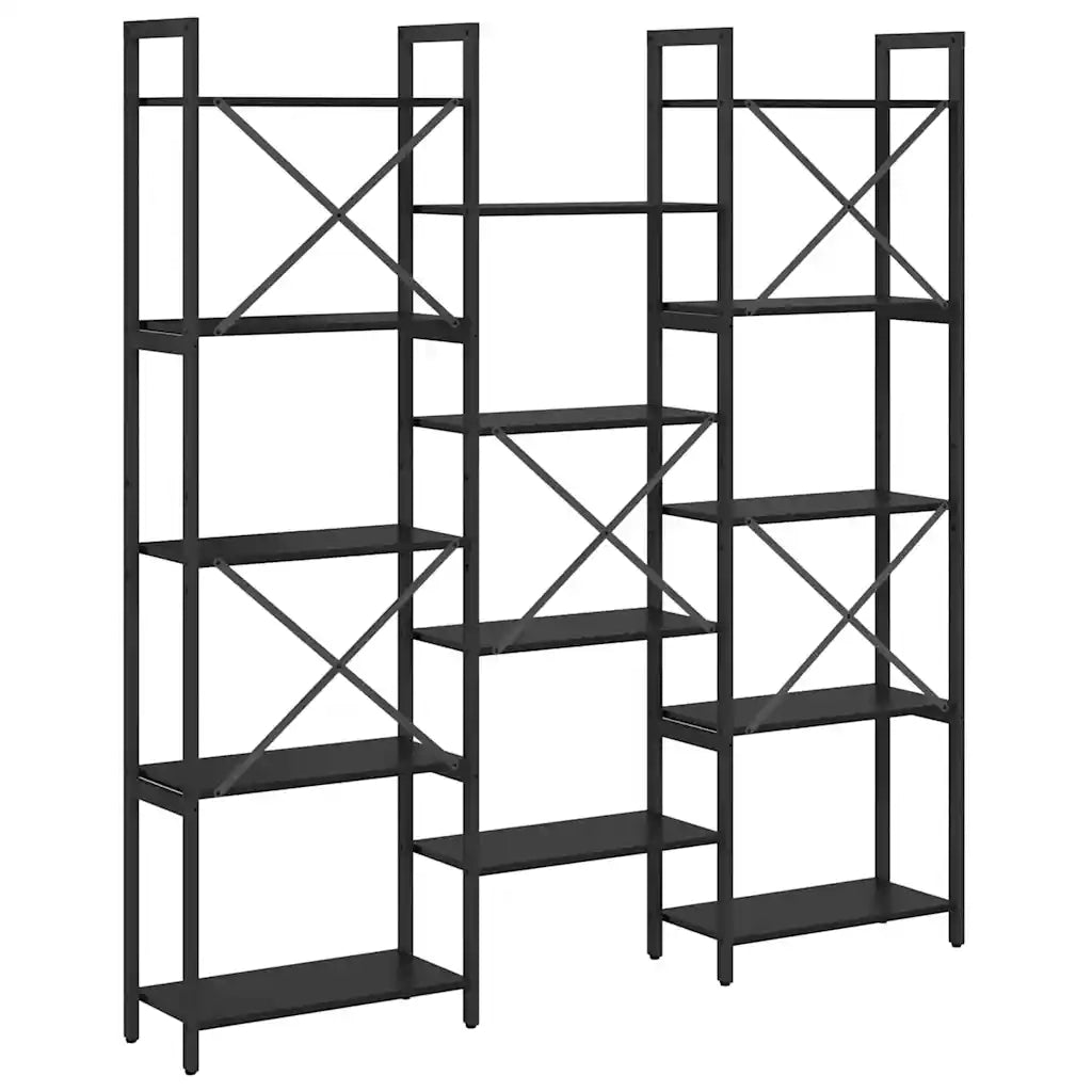 Libreria Rovere Nero 156 x 25 x 167 cm Legno multistrato 868341