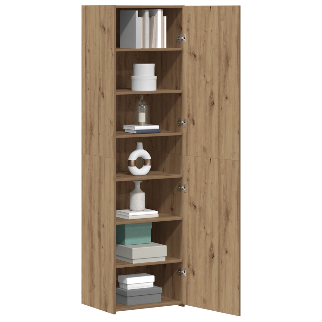 Highboard in rovere artigianale 50x42.5x185 cm in legno ingegnerizzato