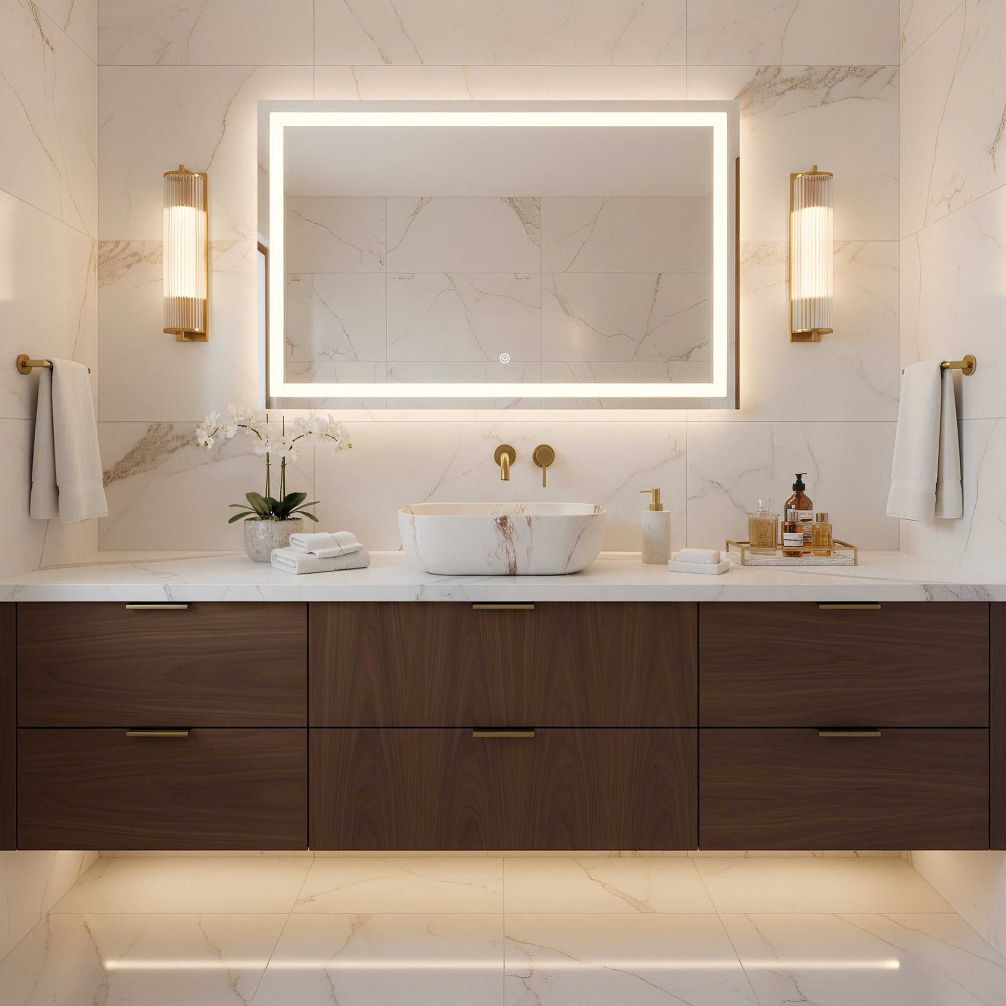 Lavabo Da Appoggio Rea Belinda Marrone Matt