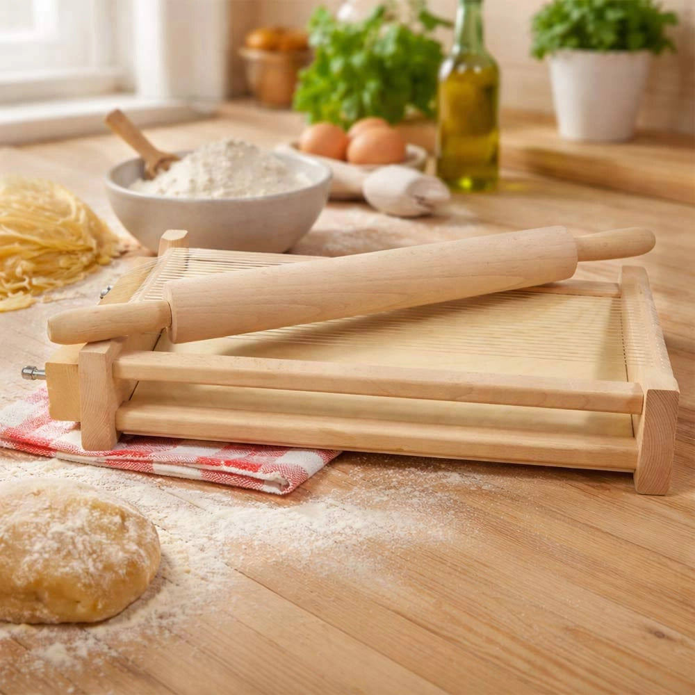 Chitarra Tagliapasta Telaio con Mattarello Girevole