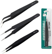 Set di 3 spazzole per gioielli e elettronica in acciaio inox - Antiscivolo - Modello curvo e fine - Ideale per orologi e accessori.