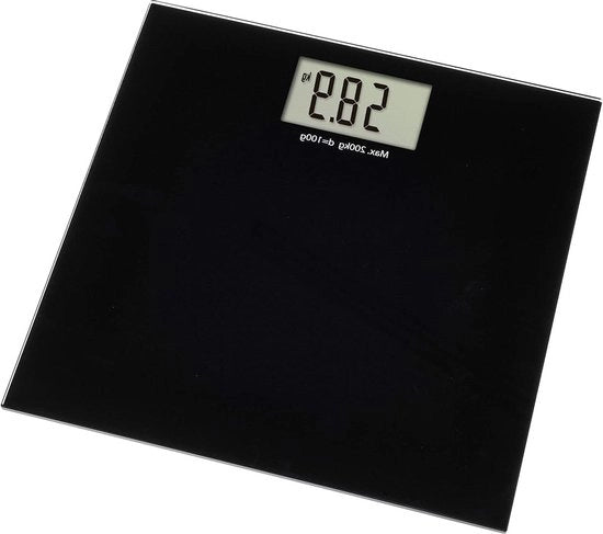 Scalino di Peso STEP PLUS 50.1015.01 - design moderno - nero - plastica - vetro resistentente - piattaforma ampia - 116 (192) x 38 x 20 mm