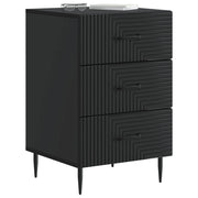 Comodino | Armadio da Notte | Mobiletto da notte Nero 43 x 41 x 66,5 cm Legno ingegnerizzato