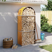 Portaceppi Effetto Legno 80x45x190 cm in Acciaio Zincato 364580