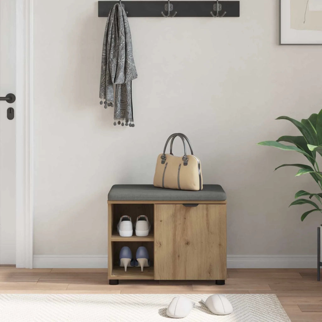 Panca per ingresso con porta Rovere Artigianale 60 x 38 x 46 cm 891503