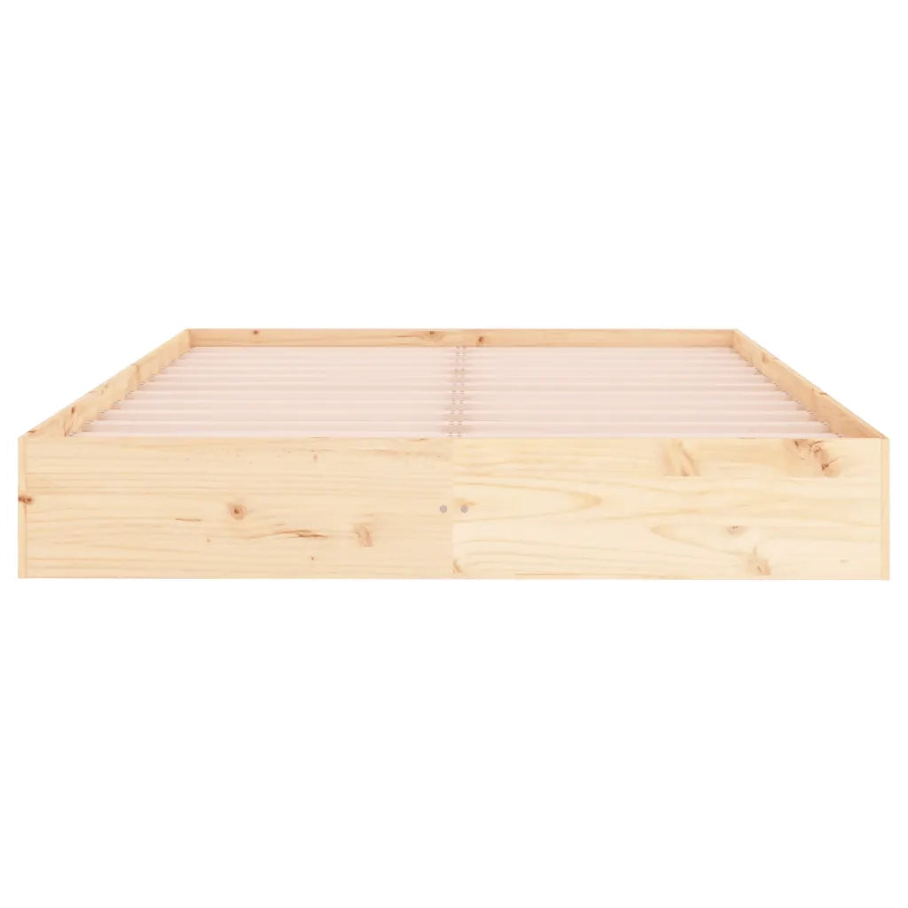 Giroletto senza Materasso-Struttura Letto Ambrato in Legno Massello 120x200 cm 962415