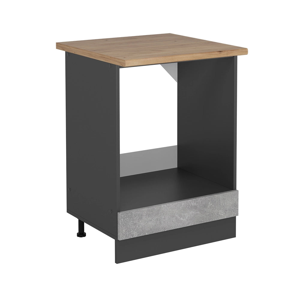 Mobile per forno da incasso R-Line Calcestruzzo/Antracite 60 cm, PL Rovere Vicco