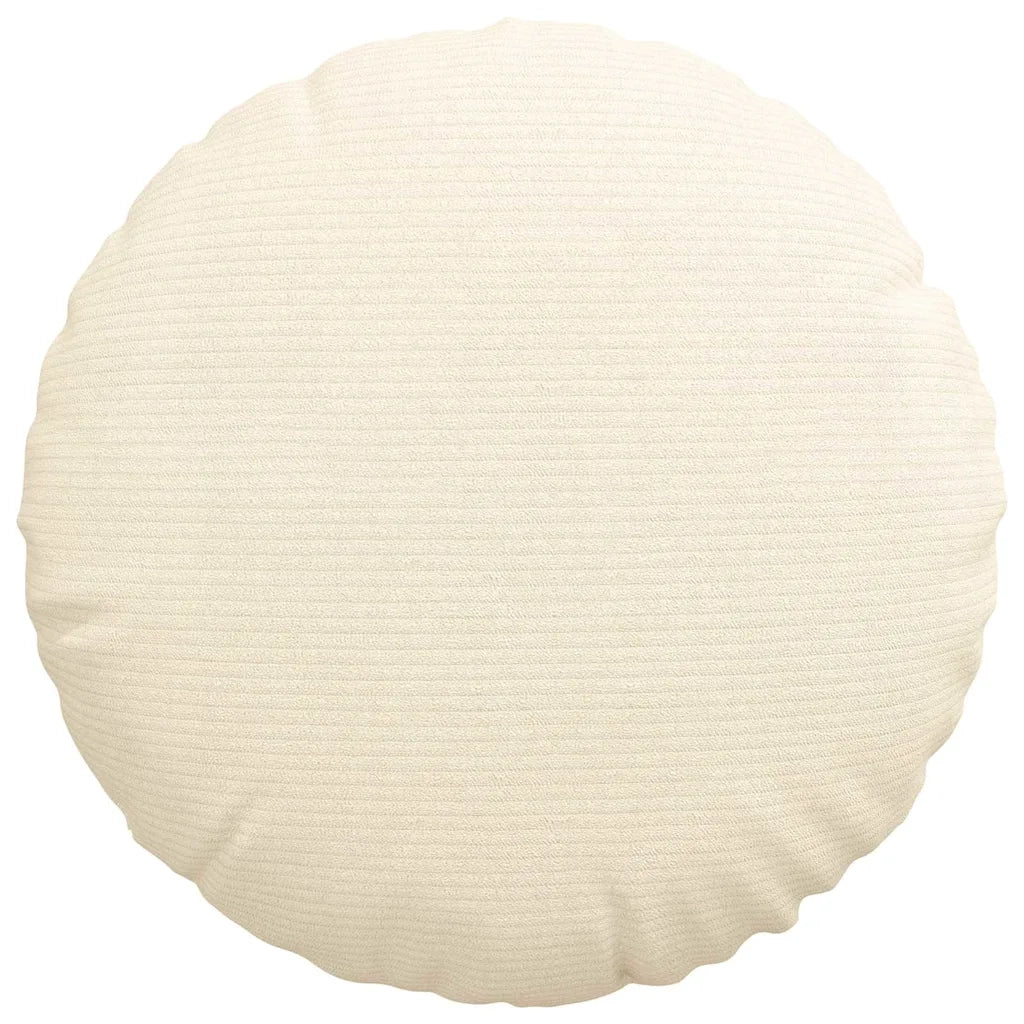 Cuscini per Seduta 2 pcs Crema Ø 40 cm Tessuto in Cords