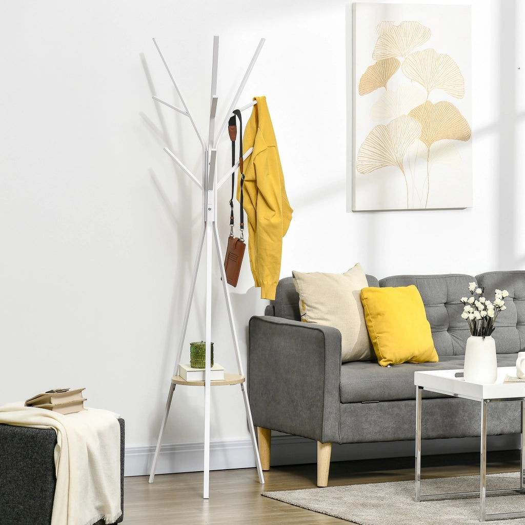 Appendiabiti da Terra Verticale ¨C zephmum ¨C Bianco 45x45x180cm