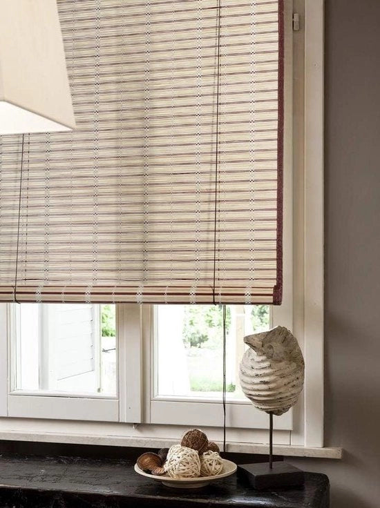 Rullo di bambù con bordo di cotone - Egitto - 300 x 150 cm - beige