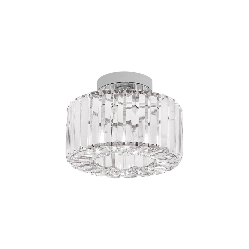 Plafoniera Vetro glamour vetro tonda cromata E27 Light Prestige