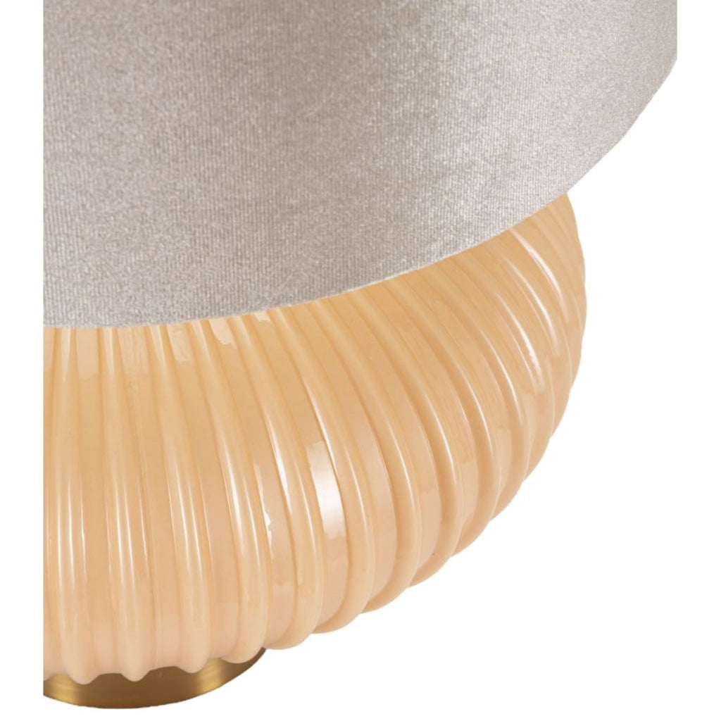 Lampada da Tavolo VKH730, Bianco, Vetro, 49x33x33 cm