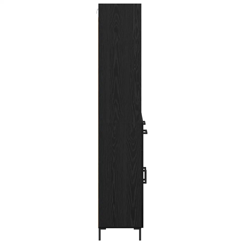 Credenza Rovere Nero 69,5 x 34 x 180 cm Legno multistrato 3416185