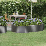 Letto Giardino Acciaio Zincato 175x100x36cm Grigio 318989