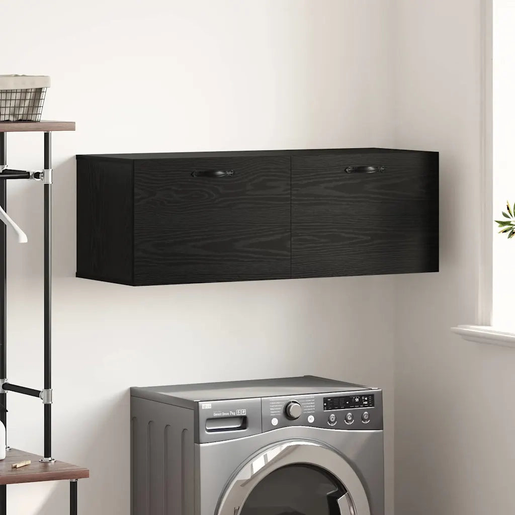 Mobiletto a muro Rovere Nero 100 x 36,5 x 35 cm