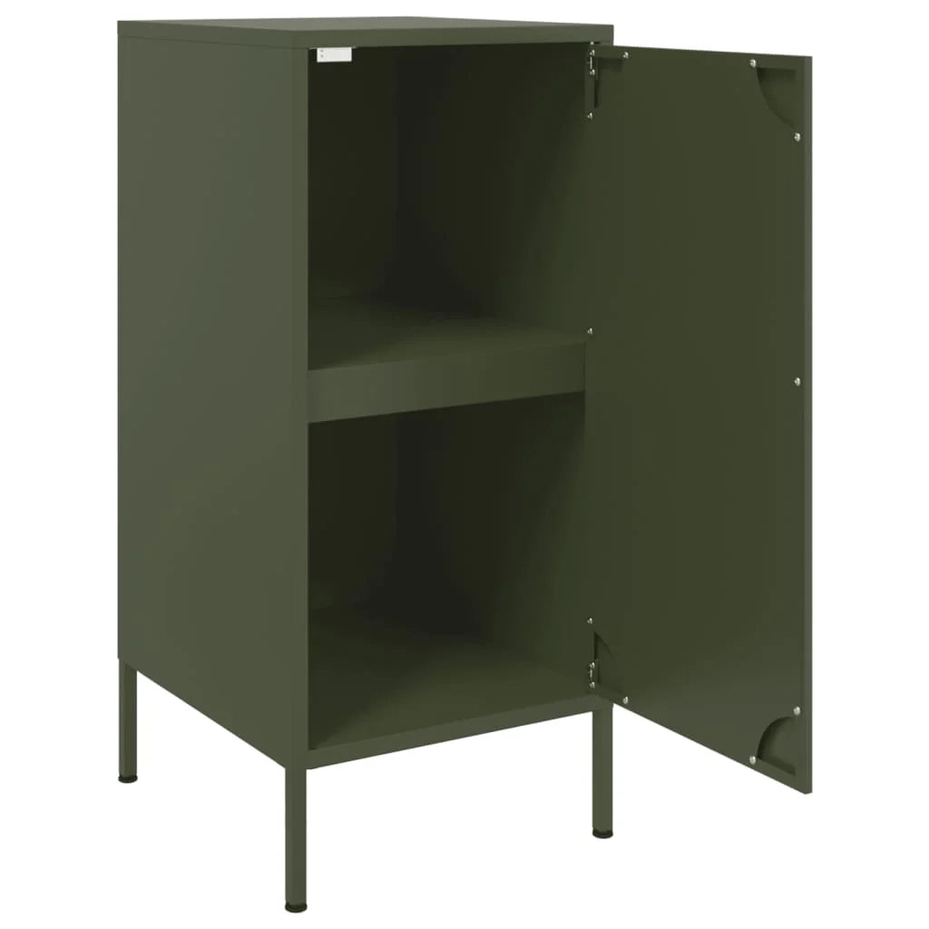 Buffet credenza cassettiera armadio mobile contenitore organizer per cucina soggiorno salotti set da 2 verde oliva 36 x 39 x 79 cm acciaio verde 02_0036983