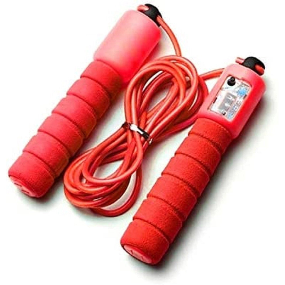 Trade Shop - Corda Da Salto Professionale Crossfit Maniglia Antiscivolo Auto Conteggio -