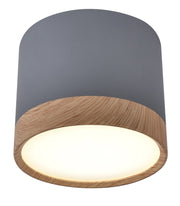 Plafoniera Candellux TUBA LED 9W 4000K grigio legno