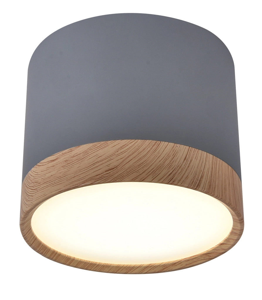Plafoniera Candellux TUBA LED 9W 4000K grigio legno