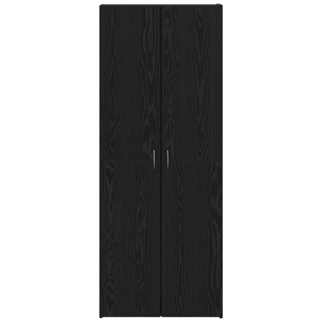 Cabinet per archiviazione Set di 2 Rovere nero Legno ingegnerizzato