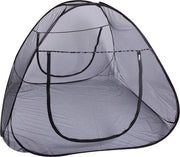Tenda da campeggio grande rete per insetti per letto matrimoniale - protezione insetti - protezione zanzare - rete letto - rete per insetti - tenda 140 x 200 cm antracite - POP-UP - 03274