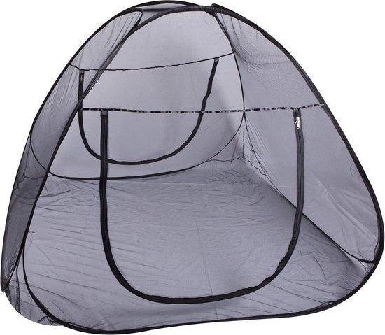 Tenda da campeggio grande rete per insetti per letto matrimoniale - protezione insetti - protezione zanzare - rete letto - rete per insetti - tenda 140 x 200 cm antracite - POP-UP - 03274