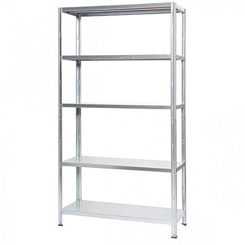 Grima Scaffale Incastro Zincato 5 Ripiani Portata 400kg 100X40X186 Cm