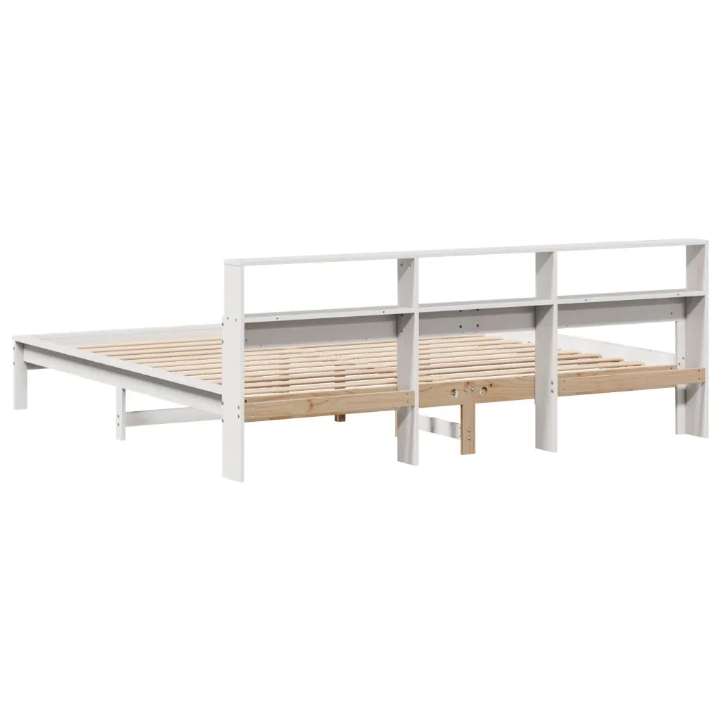 Letto senza Materasso Bianco 180x200 cm Legno Massello di Pino