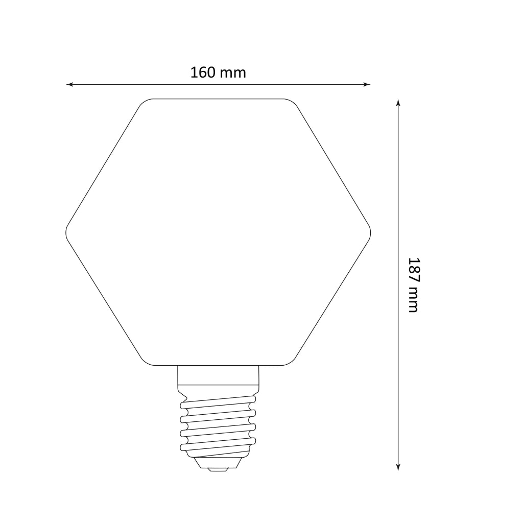 Lampadina LED Filament ambra E27 4W 260lm 1800K Polux
