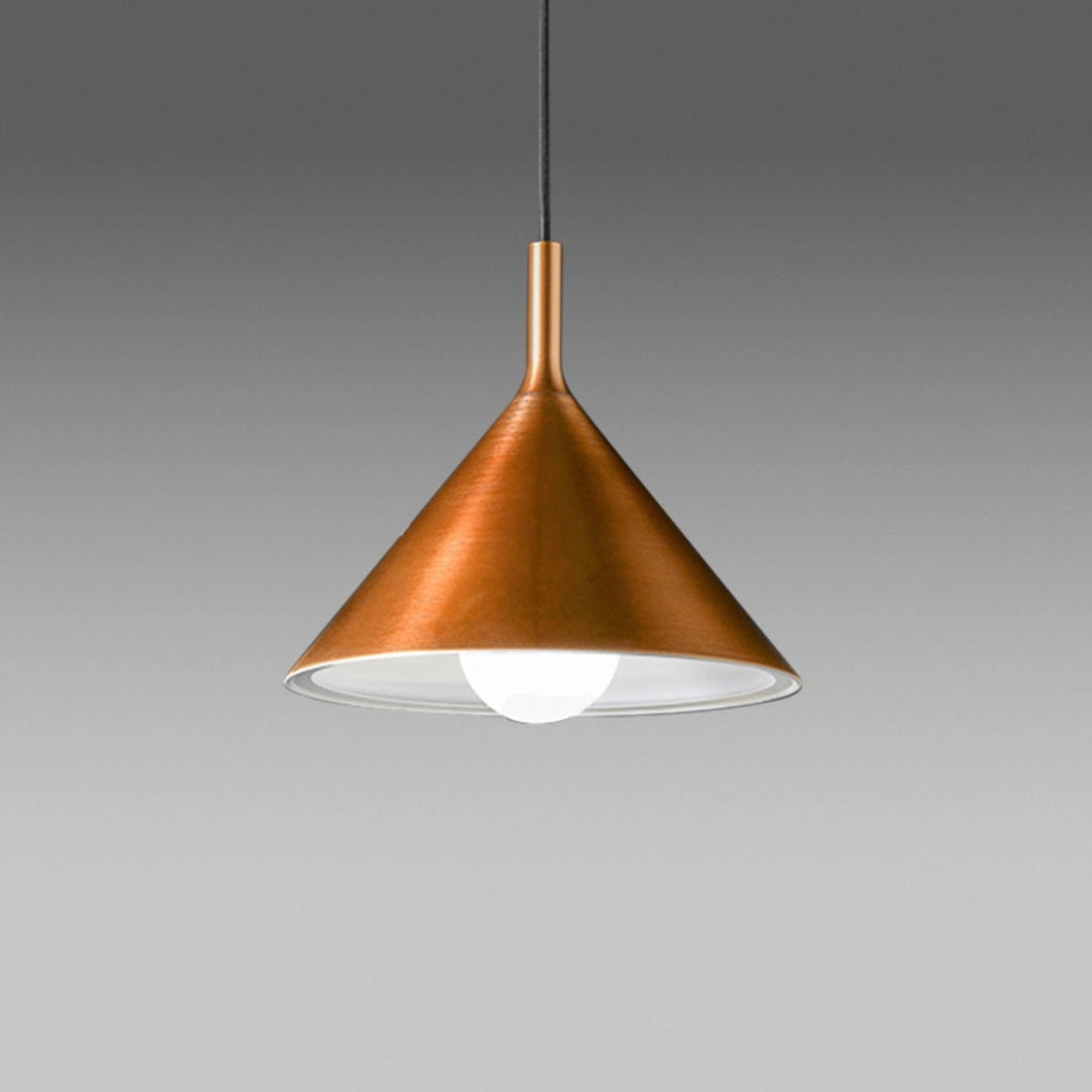 Lampada a Sospensione Barbie S/G Rame, Attacco E27, Max 60W, Struttura in Alluminio per Interni - Gea Luce