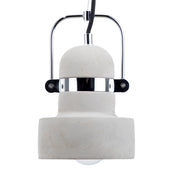 Lampadario Lampada a Sospensione Grigia Tonda Aperta in Calcestruzzo Paralume Piccolo Design Industriale