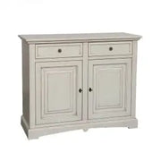 Credenza madia buffet in legno Shabby chic 2 ante chic mod goccia avorio anticato