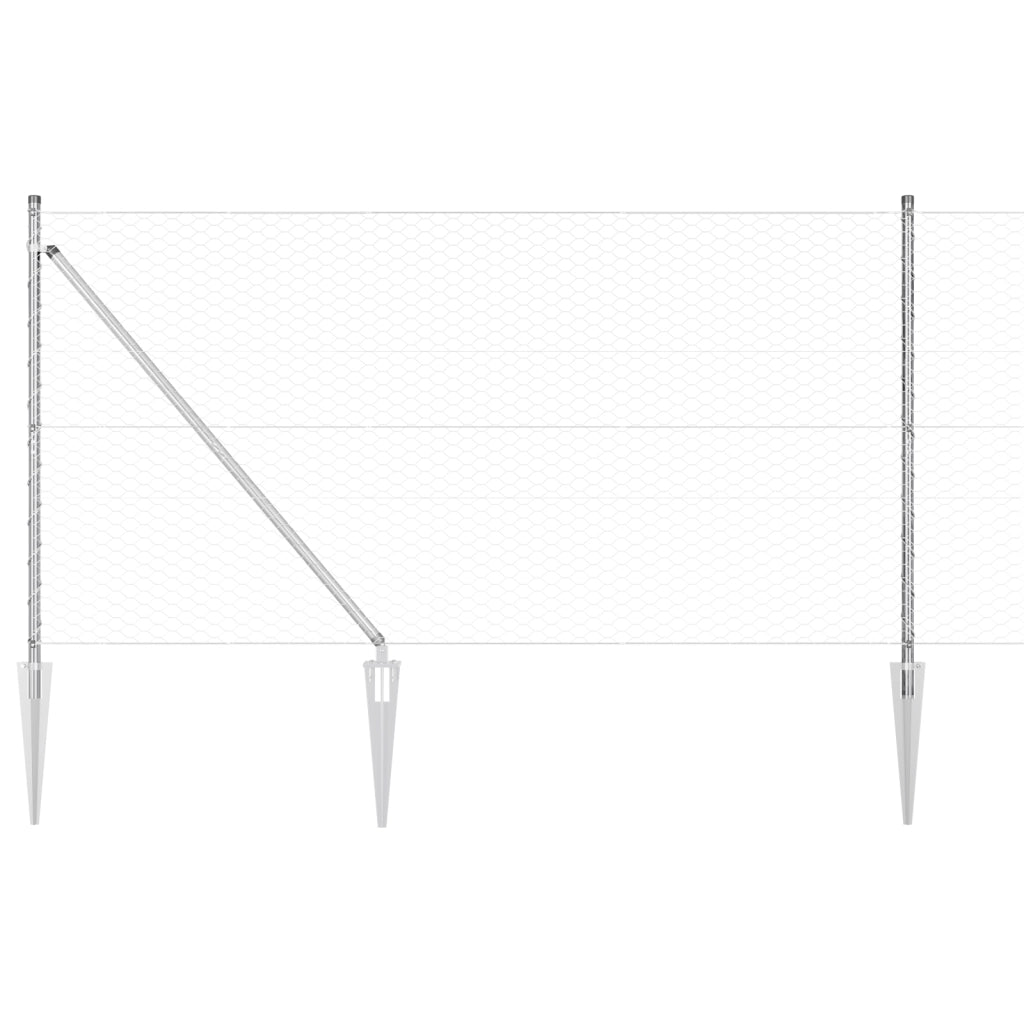 Recinzione esagonale  1.2x50 m in acciaio zincato