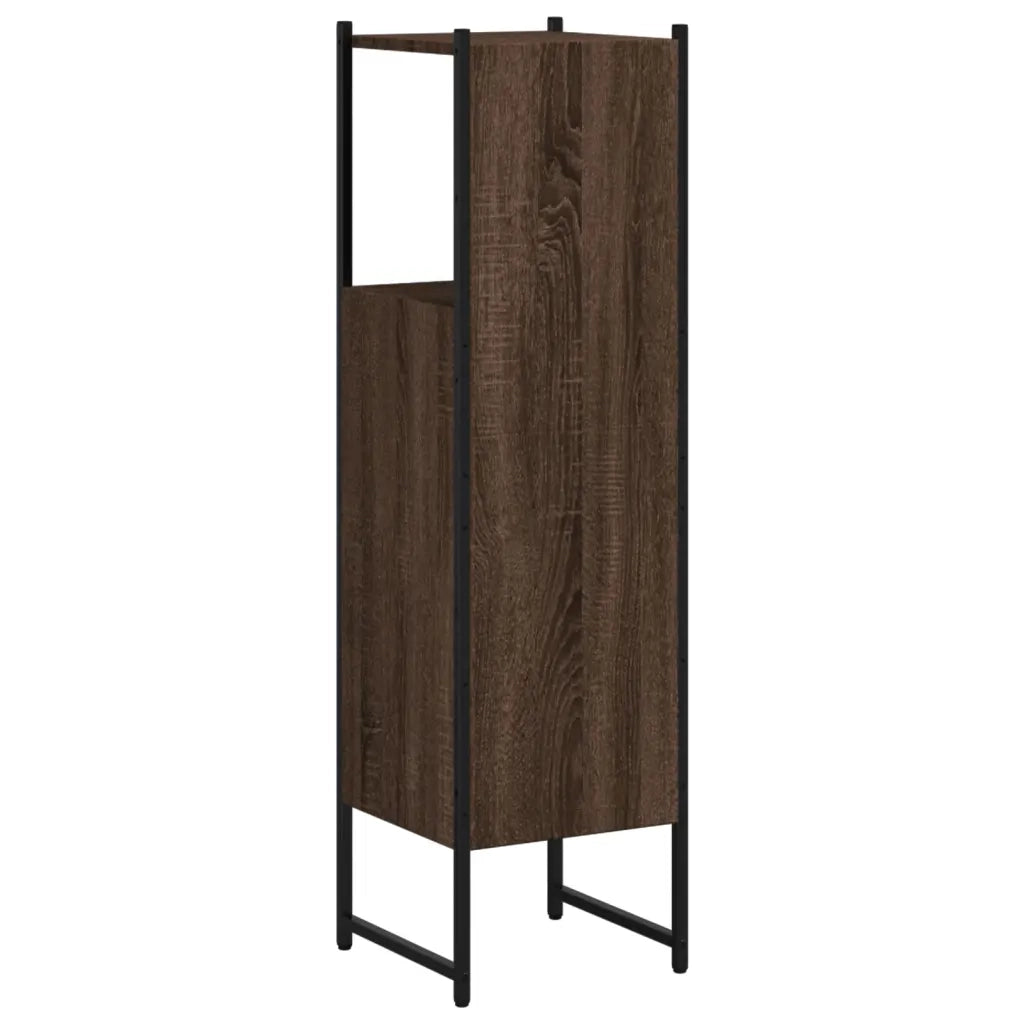 vidaXL Mobile da Bagno Rovere Marrone 33x33x120,5 cm Legno Multistrato