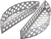 Due contenitori di carbone vegetale di alta qualità per una caldaia uniforme - adatto per barbecue a caldaia con diametro 50 cm - acciaio