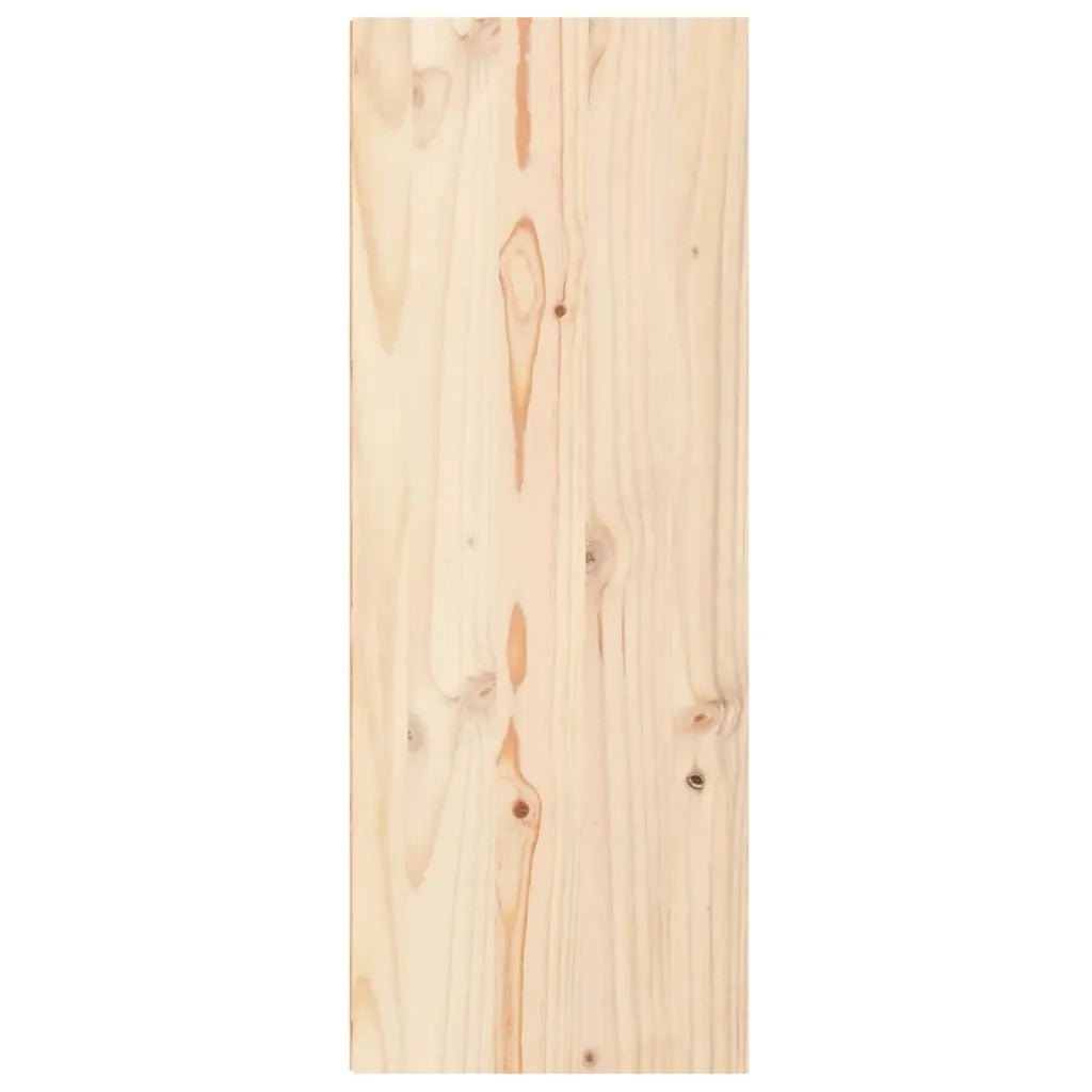 Set di 2 pensili da parete in legno massello di pino ideali per riporre oggetti e come elemento decorativo 30 x 30 x 80 cm legno naturale 02_0048095