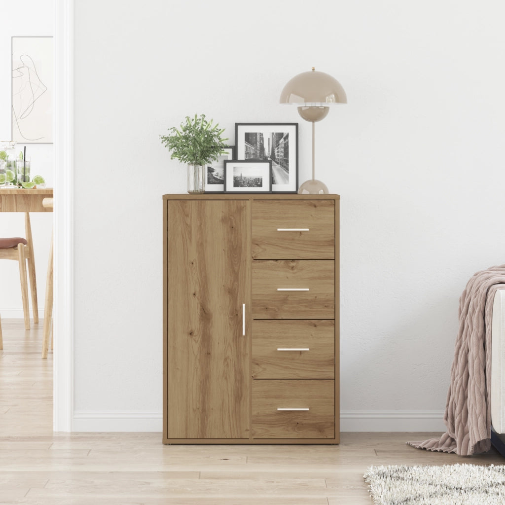 Sideboard in Quercia Artigianale 60x31x84 cm in Legno Ingegnerizzato