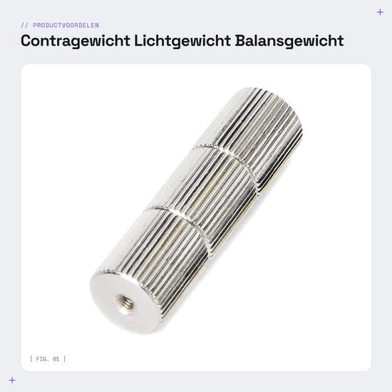 Contragewicht in lega di alluminio - 3 pezzi - Stabilizzatore manuale - Per dispositivi mobili 2/3 - Robusto e duraturo - Peso di equilibrio