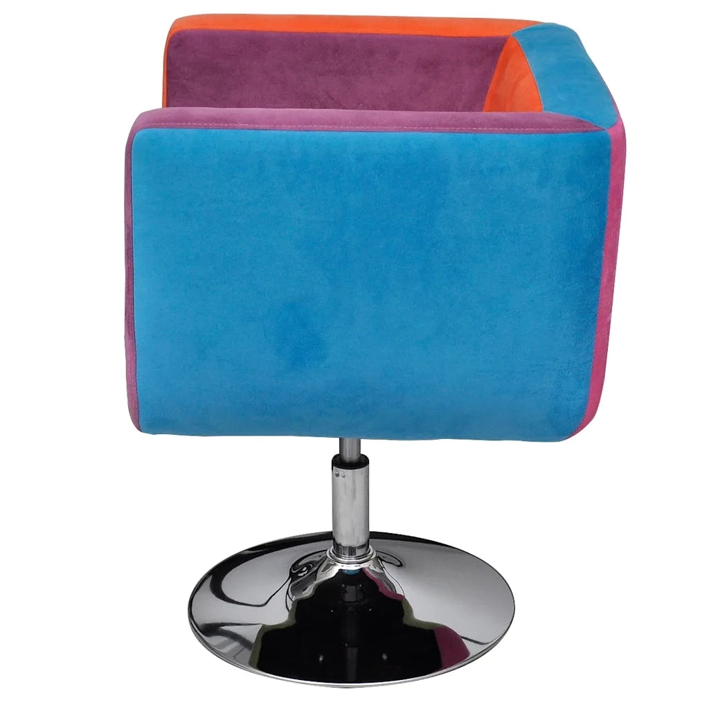 Poltrona a Cubo con Design Patchwork in Tessuto  cod mxl 73541