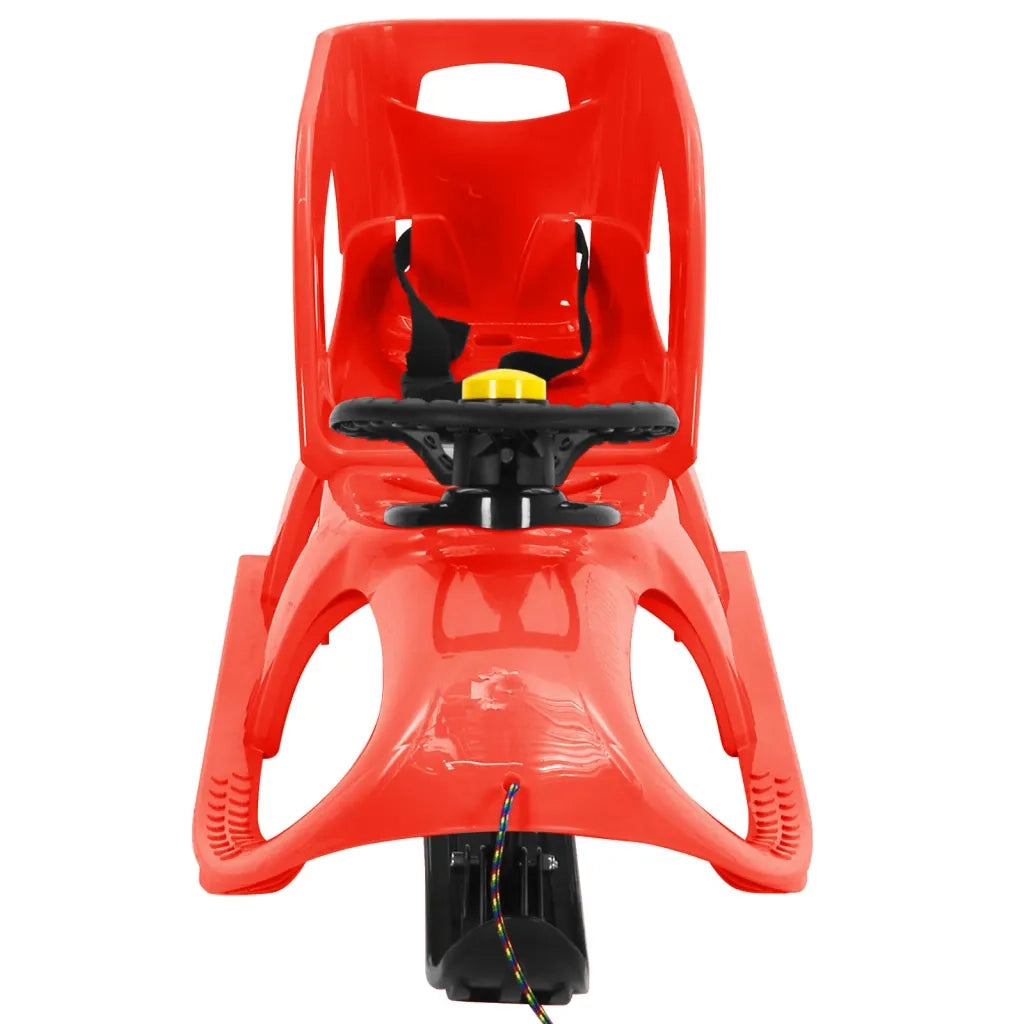Slittino con Seduta e Volante Rosso 102,5x40x23cm Polipropilene cod mxl 71892