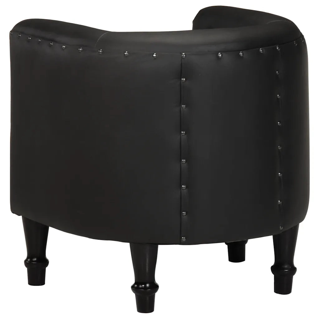 Poltrona Cabriolet Nera in Vera Pelle 286593
