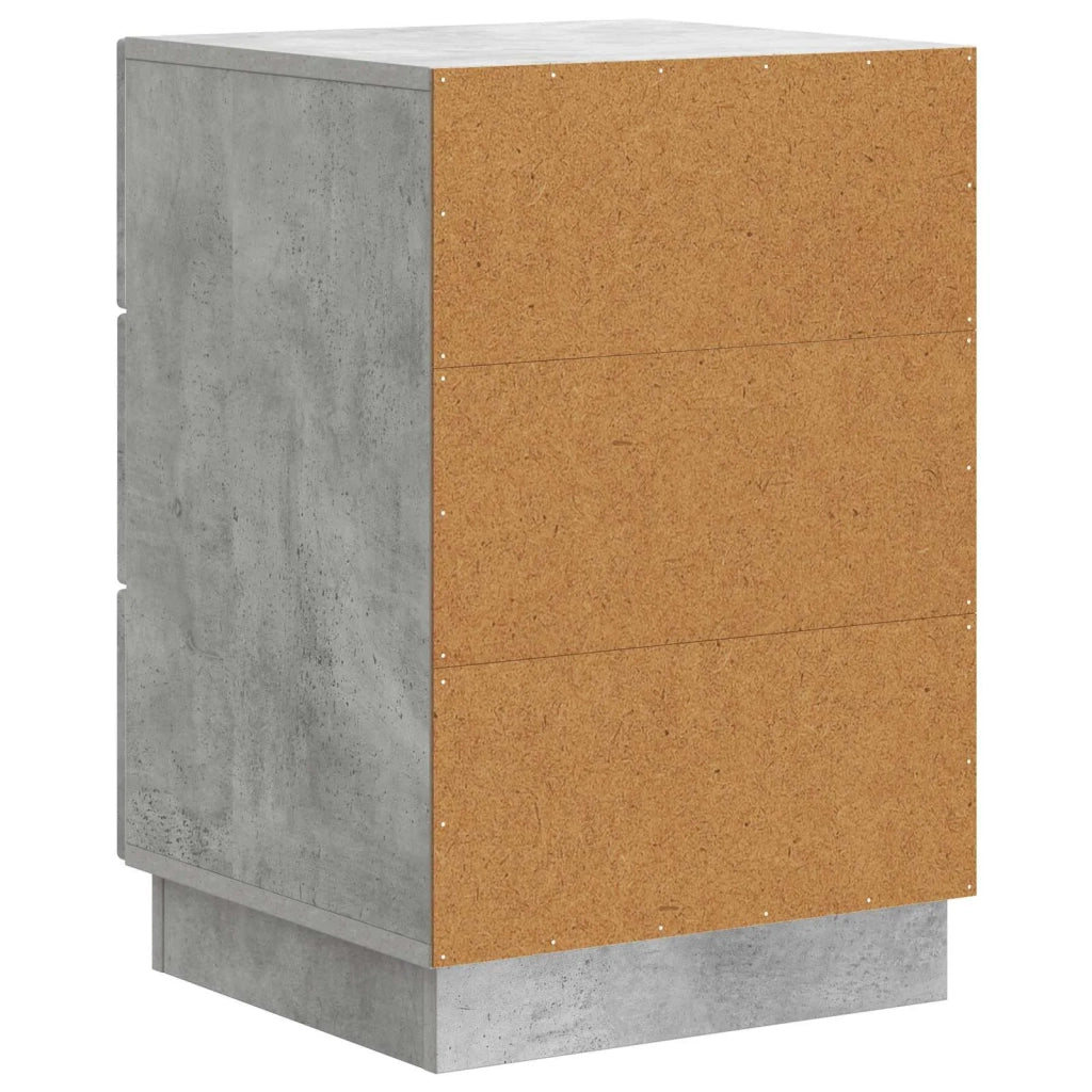 Armadio da Notte con cassetto Grigio Cemento 43 x 41 x 63,5 cm