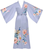 Sarelli kimono a fiamma, giubbotto da camera leggero, kimono, pigiama da bagno in seta, abito da spiaggia per donne, pigiama leggero (lavanda)