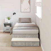Struttura letto con contenitore con porta Grigio cemento 90 cm 3335608