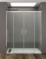 Porta doccia scorrevole 2+2 THALASSA (BASIC) 210 cm Profilo Cromo vetro trasparente