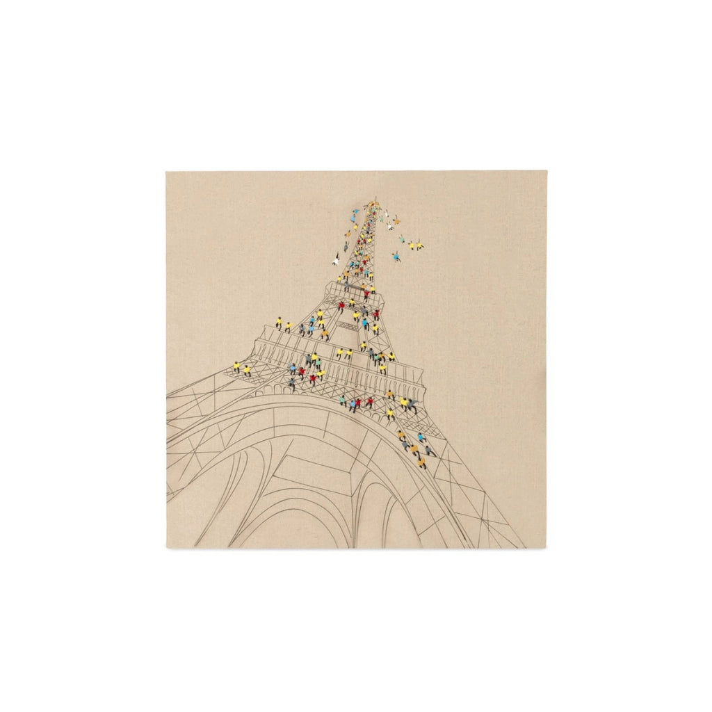 Quadro a olio Trip To Paris su tela 80x80 cm