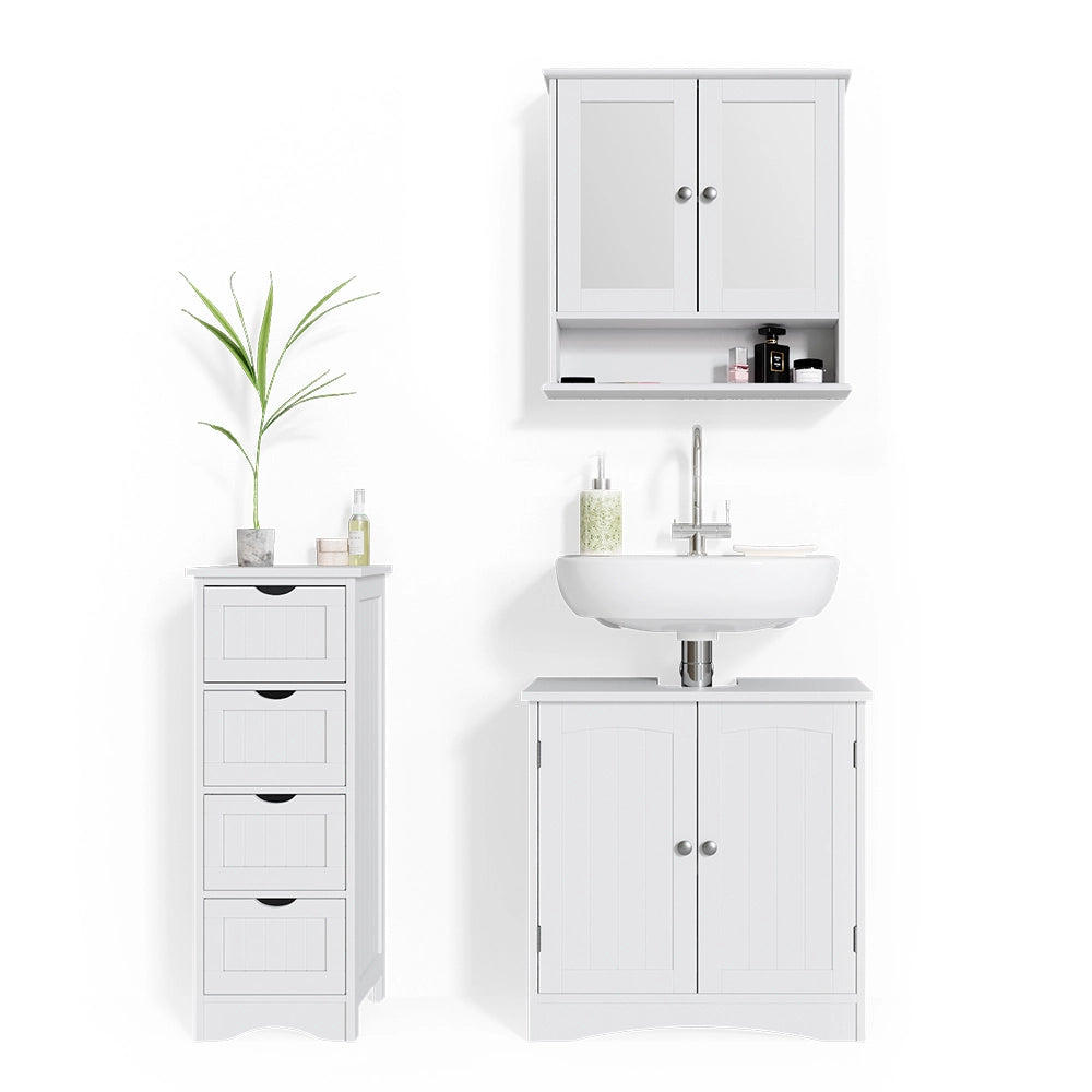 Vicco Set mobili bagno Bianco 3 parti