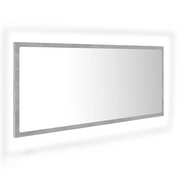 Specchio da Bagno | Specchio decorativo a LED Grigio 100x8,5x37 cm in Acrilico