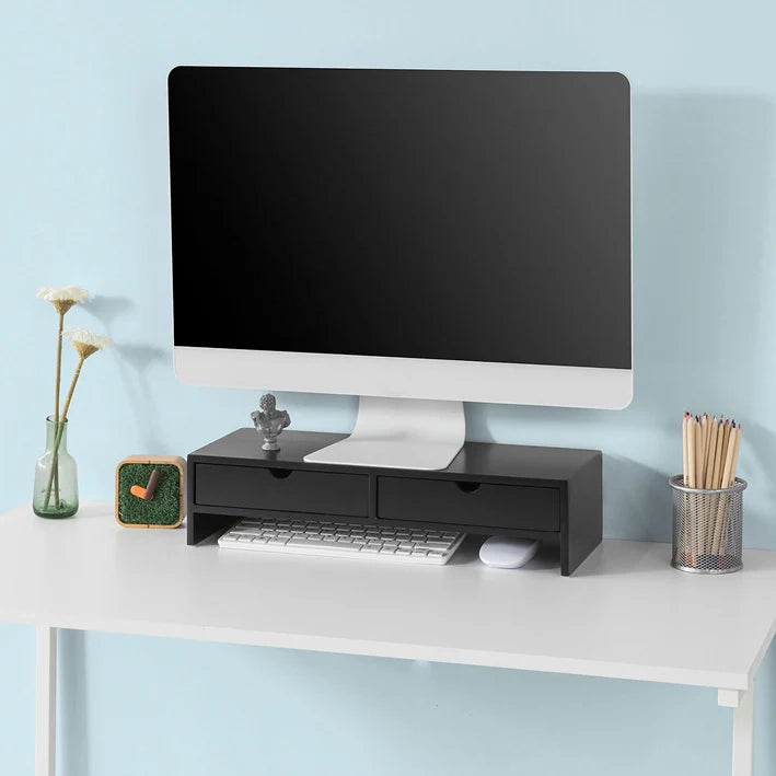 Supporto Monitor pc da scrivania Organizer scrivania Altezza 11 cm Nero BBF02-SCH